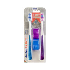 مسواک جردن مدل کلینیک شاینی با برس متوسط بسته 2 عددی