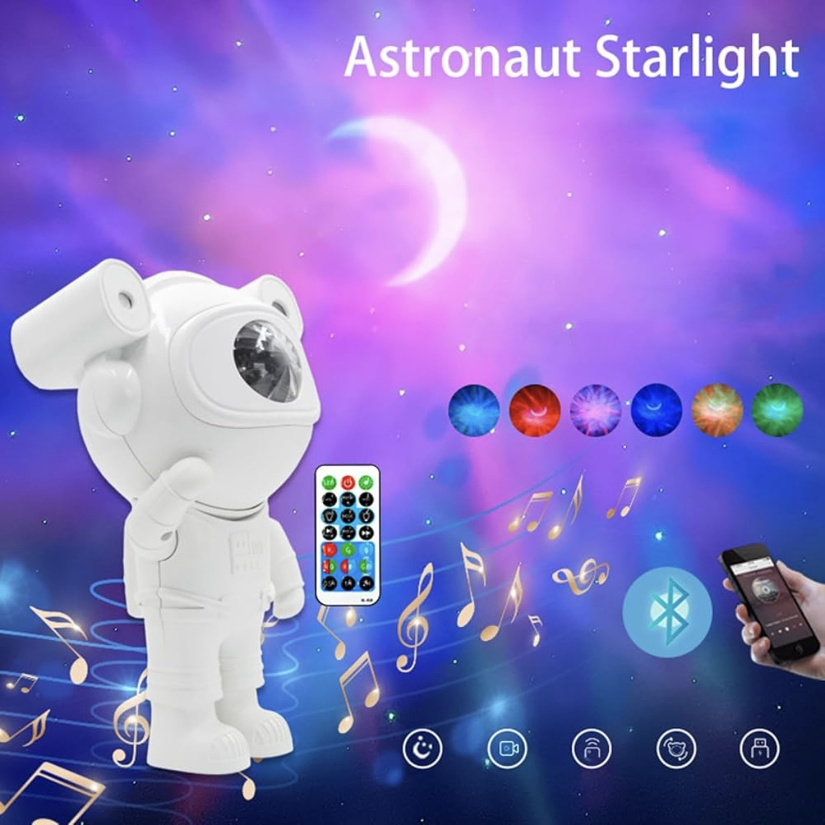 رقص نور مدل فضانور ایستاده طرح کهکشانی