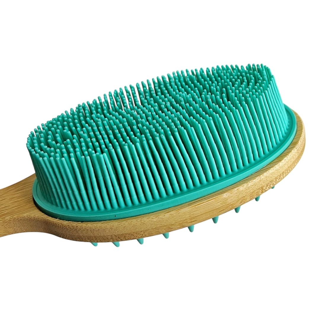 ماساژور سر و بدن مدل سیلیکونی دسته دار کد 13593