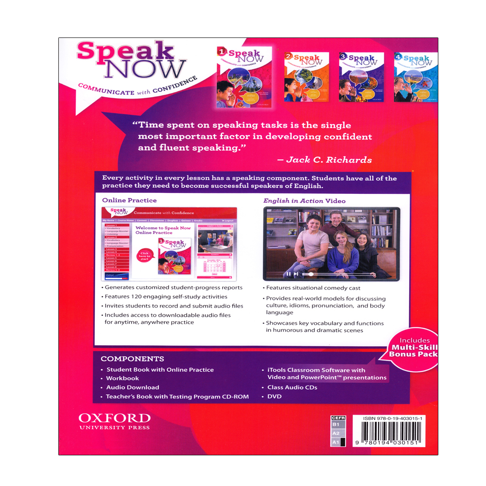 کتاب Speak Now اثر جمعی از نویسندگان انتشارات الوندپویان چهار جلدی