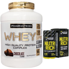 پروتئین وی گلد فارماتک – 1818 گرم به همراه قرص مولتی ویتامین نوتری ریچ فارماتک بسته 60 عددی