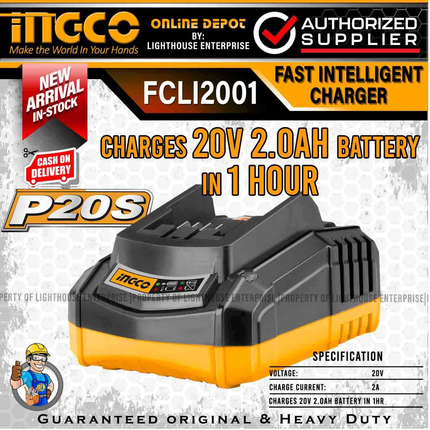 شارژر باتری 20 ولت 2 آمپر اینکو مدل FCLI-2001-20v-2.0Ah