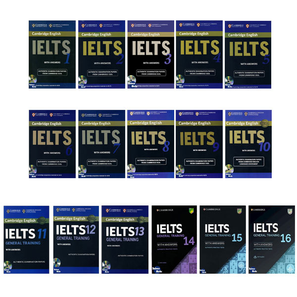 کتاب Cambridge IELTS General اثر جمعی از نویسندگان انتشارات زبان مهر 16 جلدی