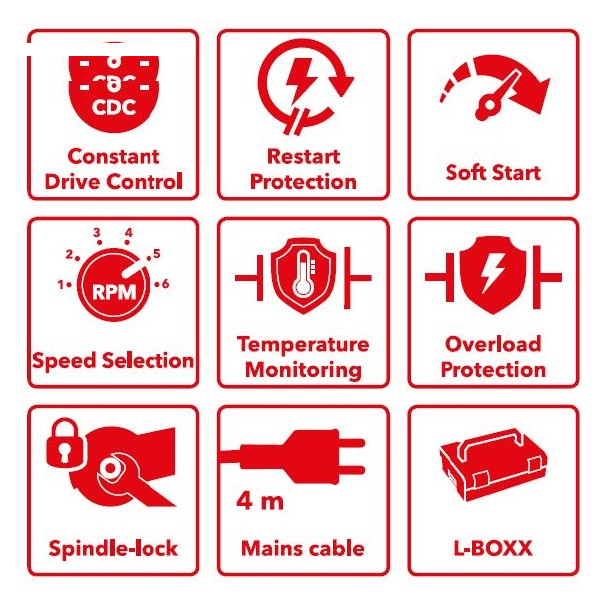 دستگاه سنباده زن فلکس مدل BSE 14-3 INOX Set مجموعمه 24 عددی