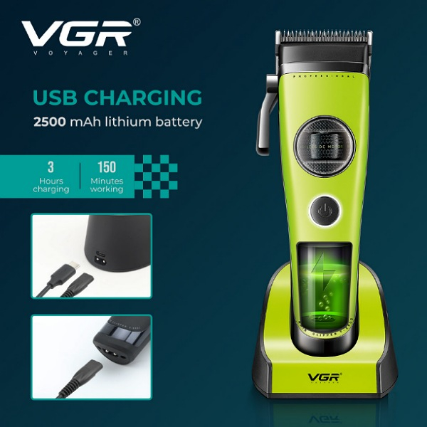 ماشین اصلاح موی سر و صورت شارژی وی جی ار مدل V-880C