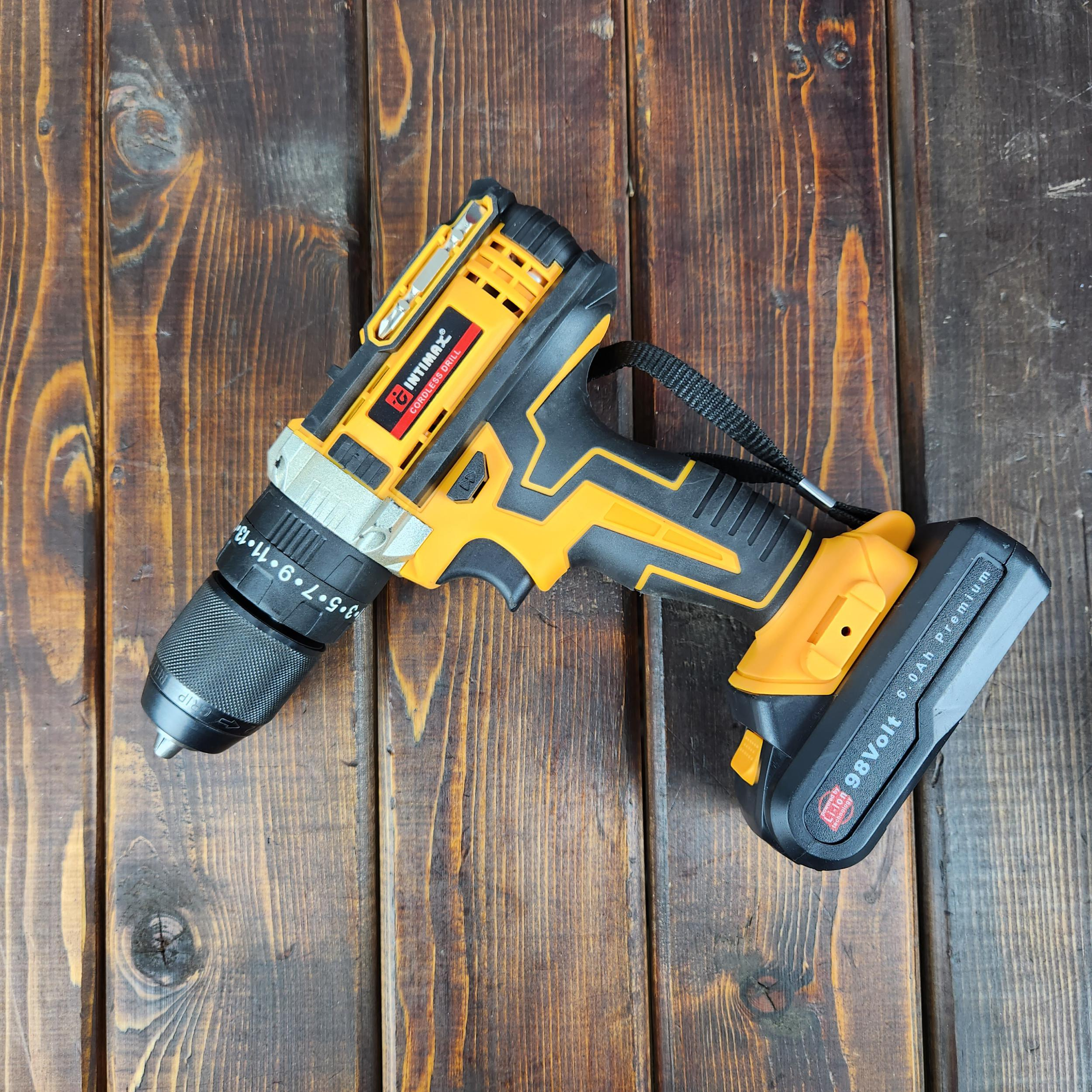 مجموعه 100 عددی دریل پیچ گوشتی شارژی چکشی صنعتی اینتیمکث مدل 0925