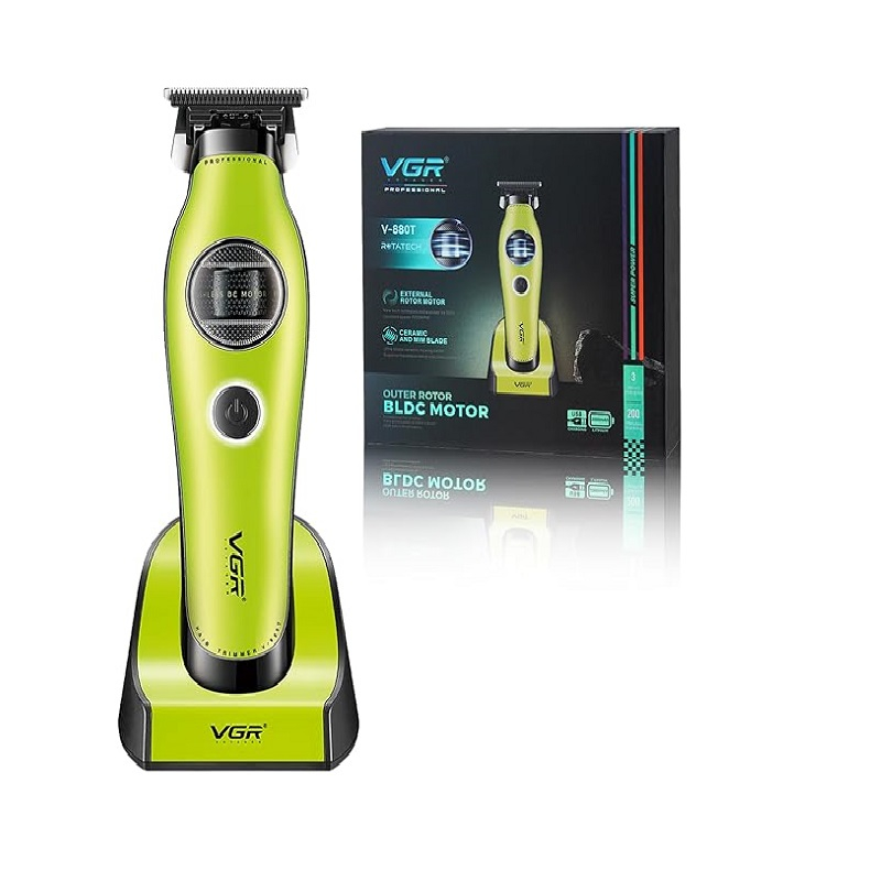 ماشین اصلاح موی سر و صورت شارژی وی جی ار مدل V-880C.V-880T  مجموعه 2 عددی