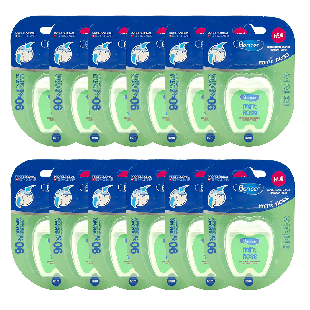 نخ دندان بنسر مدل مینت بسته 12 عددی