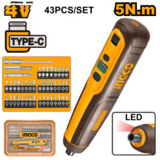 پیچ گوشتی شارژی اینکو مدل CSDLI04062 مجموعه 43 عددی