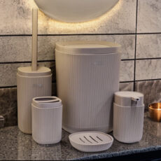 ست سرویس بهداشتی 5 پارچه کنتراست مدل شیاردار کد RM740