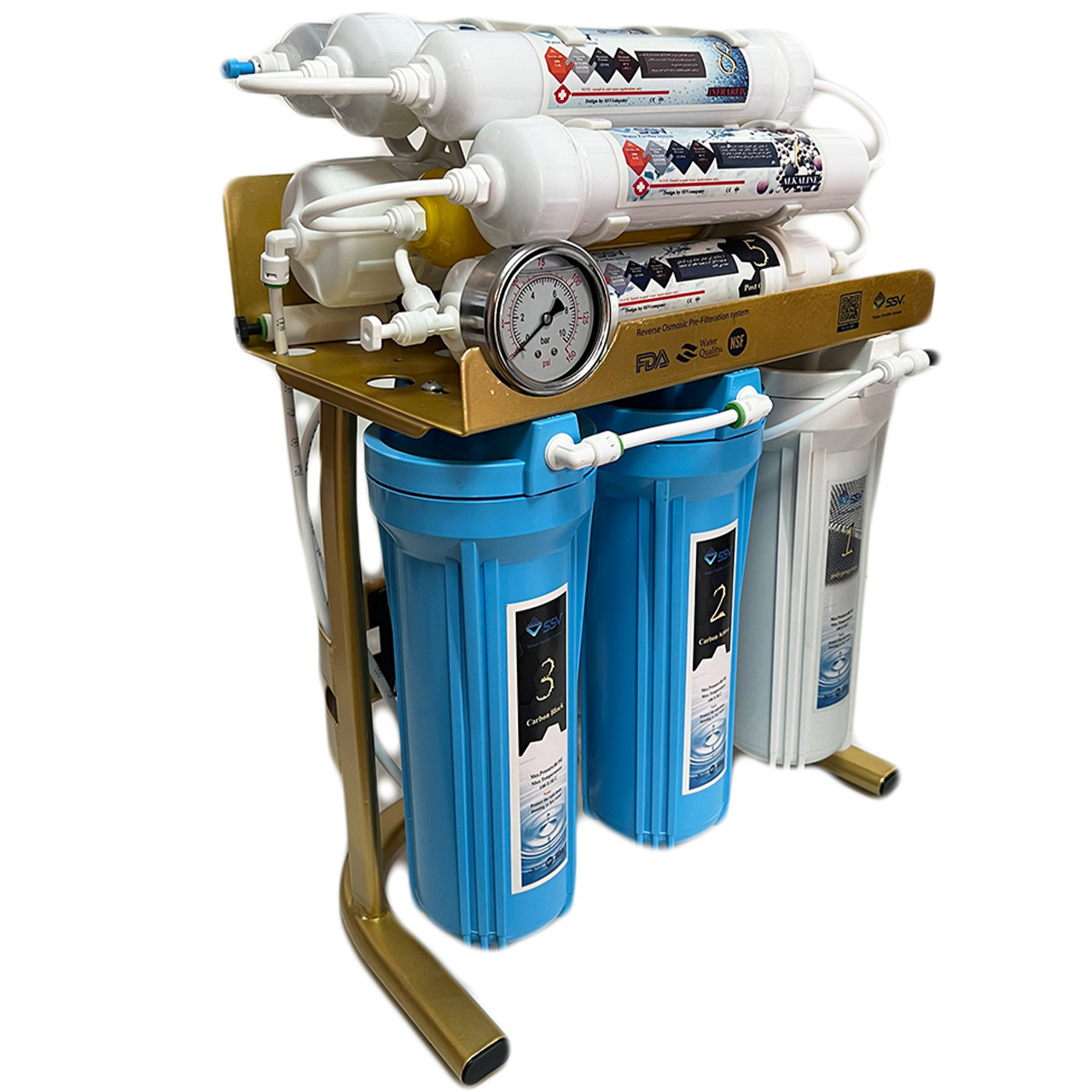 دستگاه تصفیه کننده آب اس اس وی مدل GoldenBlue 2W X1150 به همراه شیر تصفیه آب