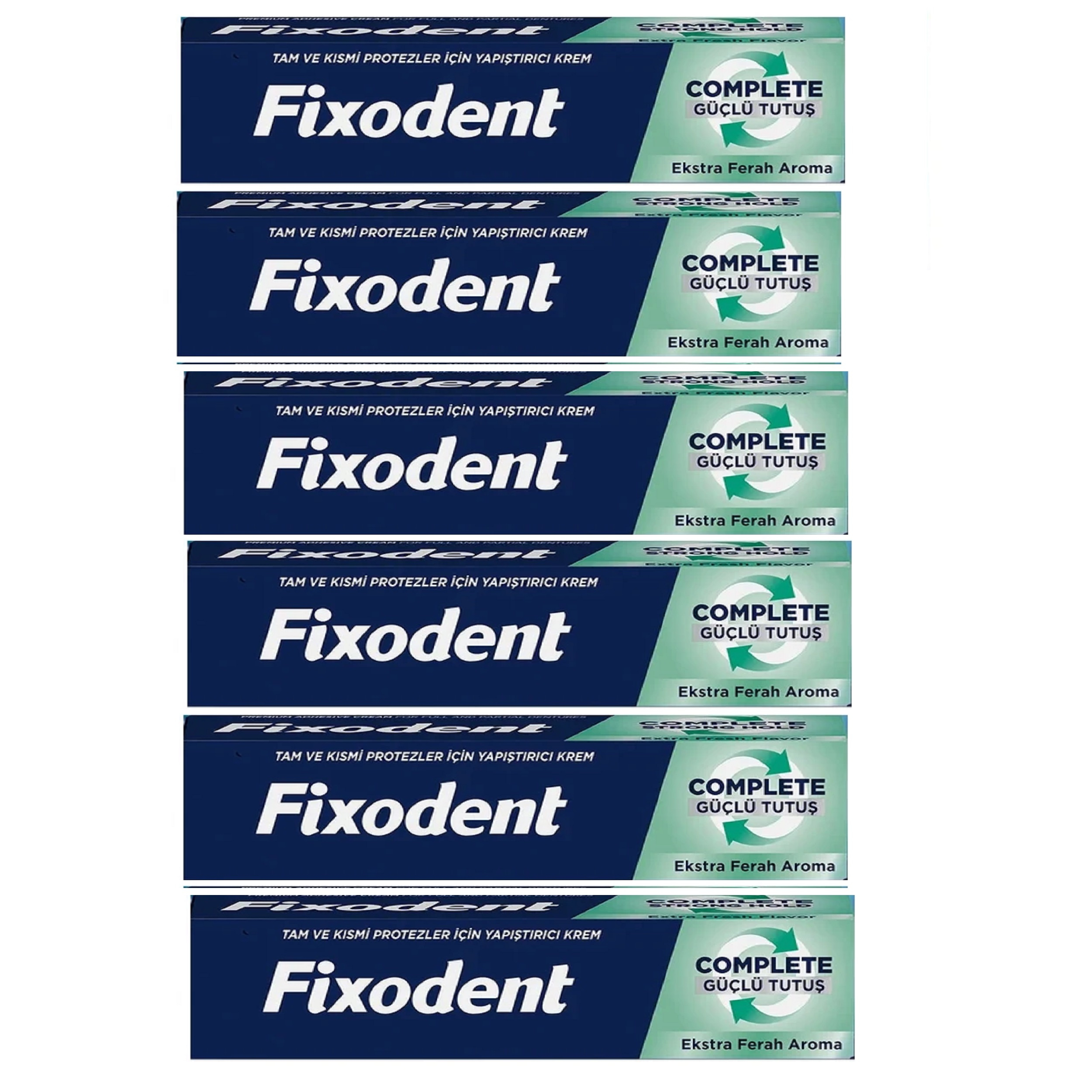 چسب دندان مصنوعی فیکسودنت مدل New Extra Fresh حجم 47 میلی لیتر مجموعه 6 عددی