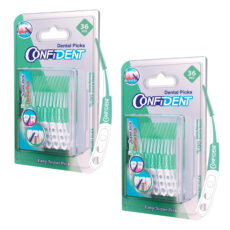 نخ دندان کانفیدنت مدل Easy Super Pic-Crooked دو بسته 36 عددی