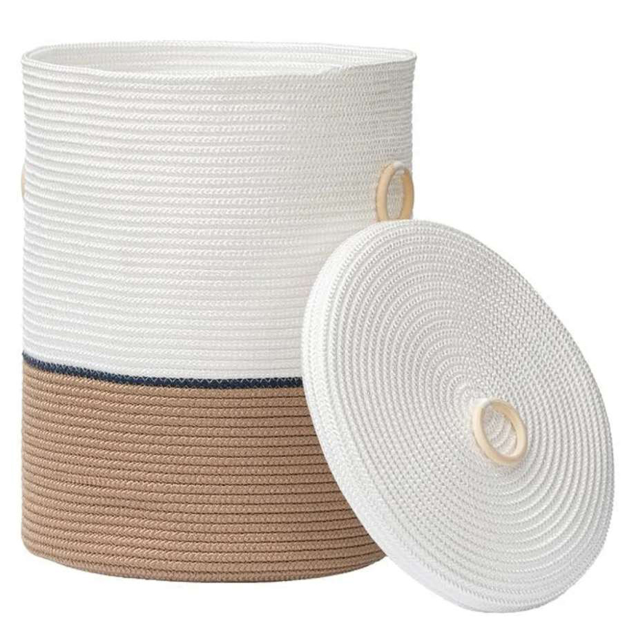 سبد رخت چرک مدل چوبی