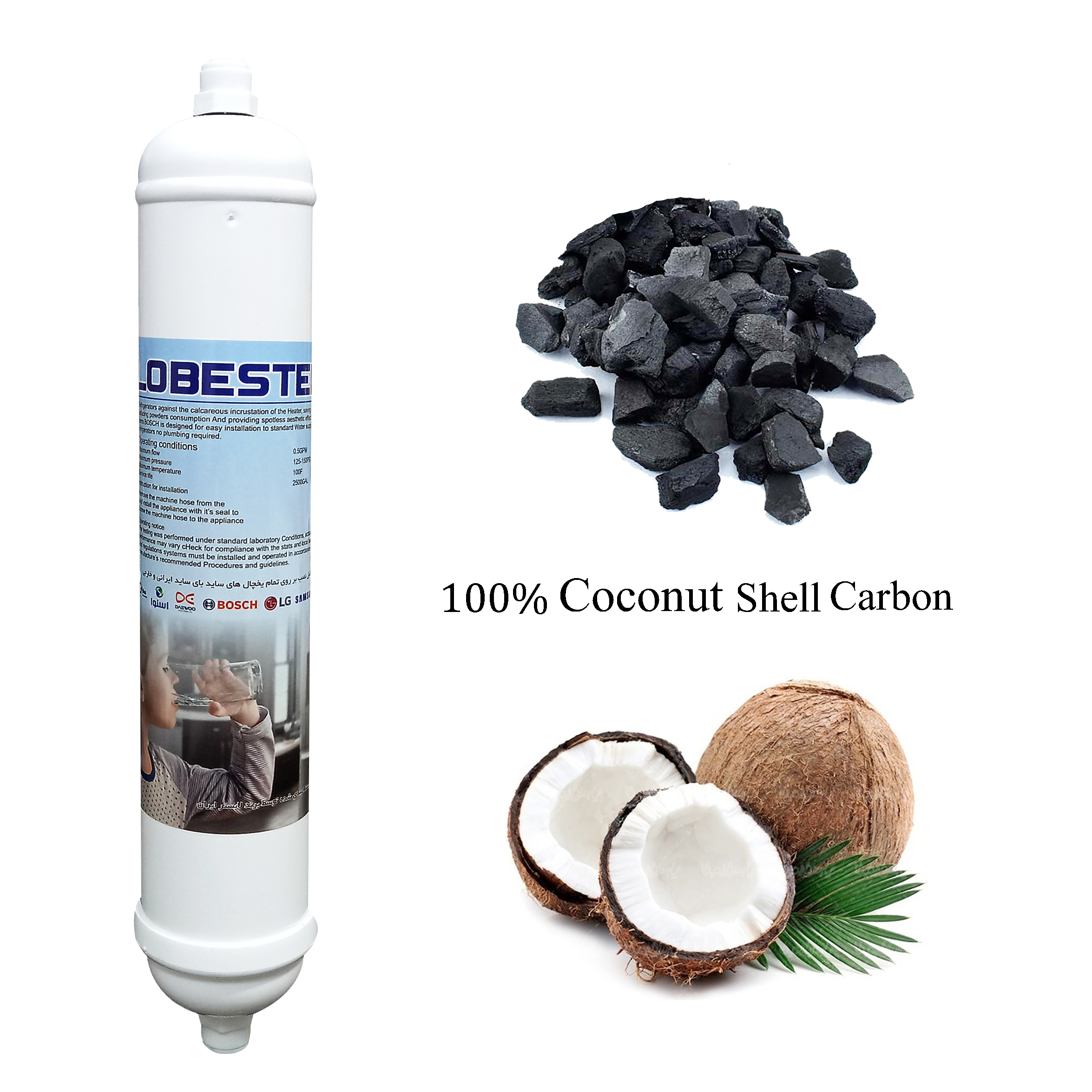 فیلتر یخچال ساید بای ساید لابستر مدل L1500 مجموعه 3 عددی