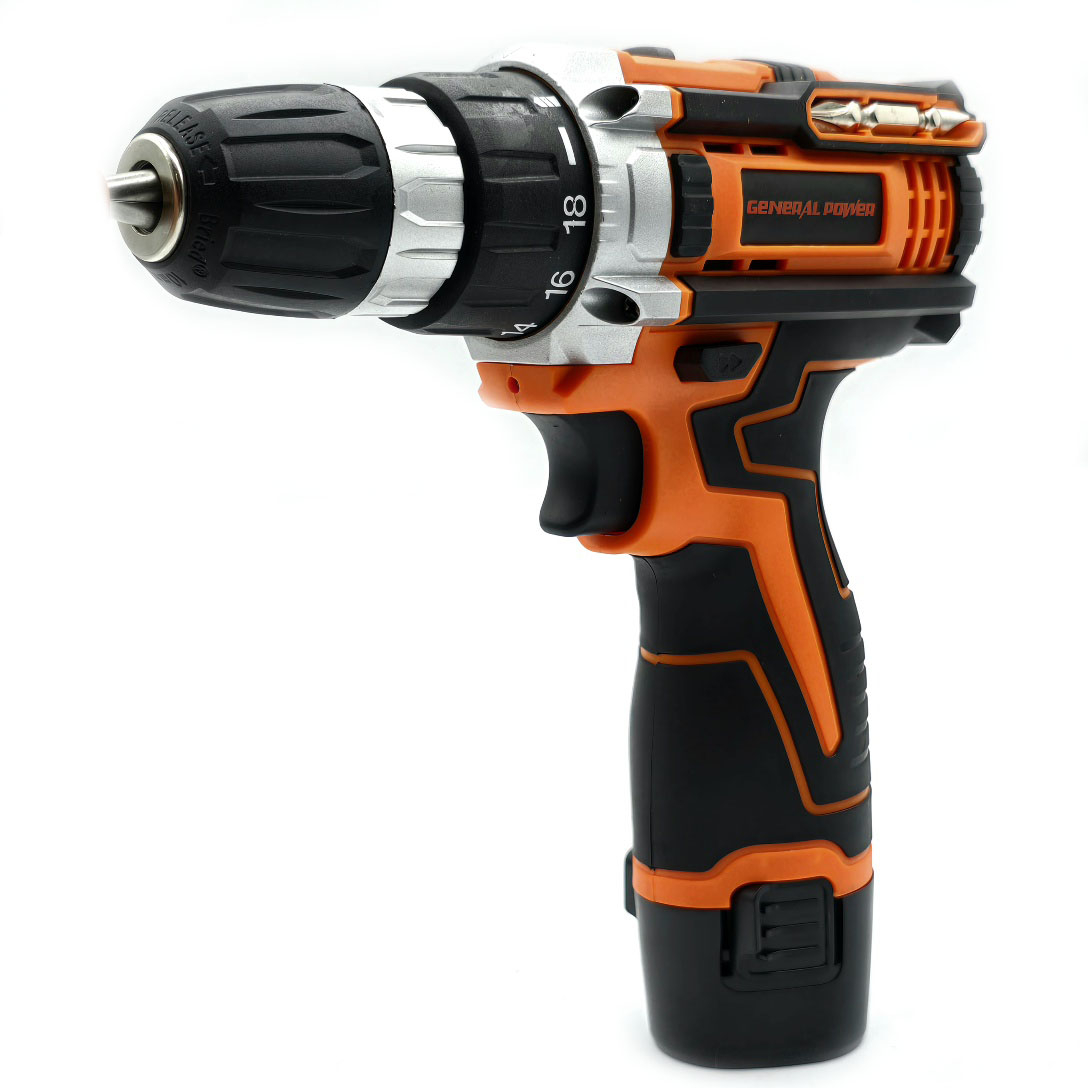 دریل پیچ گوشتی شارژی سه نظام 10 میلیمتری 18 ولت جنرال پاور مدل 18V