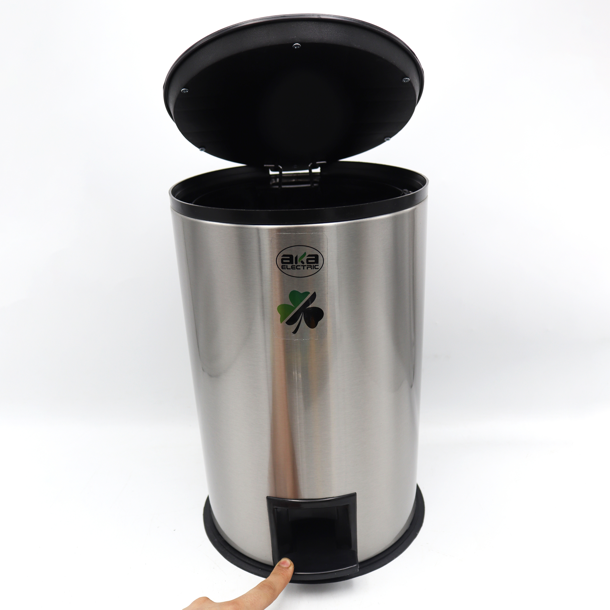 سطل زباله پدالی آکا الکتریک مدل آینه ای کد YP-SADE-05L ظرفیت 5 لیتری