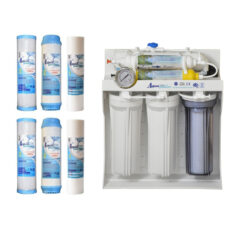 دستگاه تصفیه کننده آب آکوا پیورست مدل RO SYSTEM 609 به همراه فیلتر تصفیه آب مجموعه 6 عددی