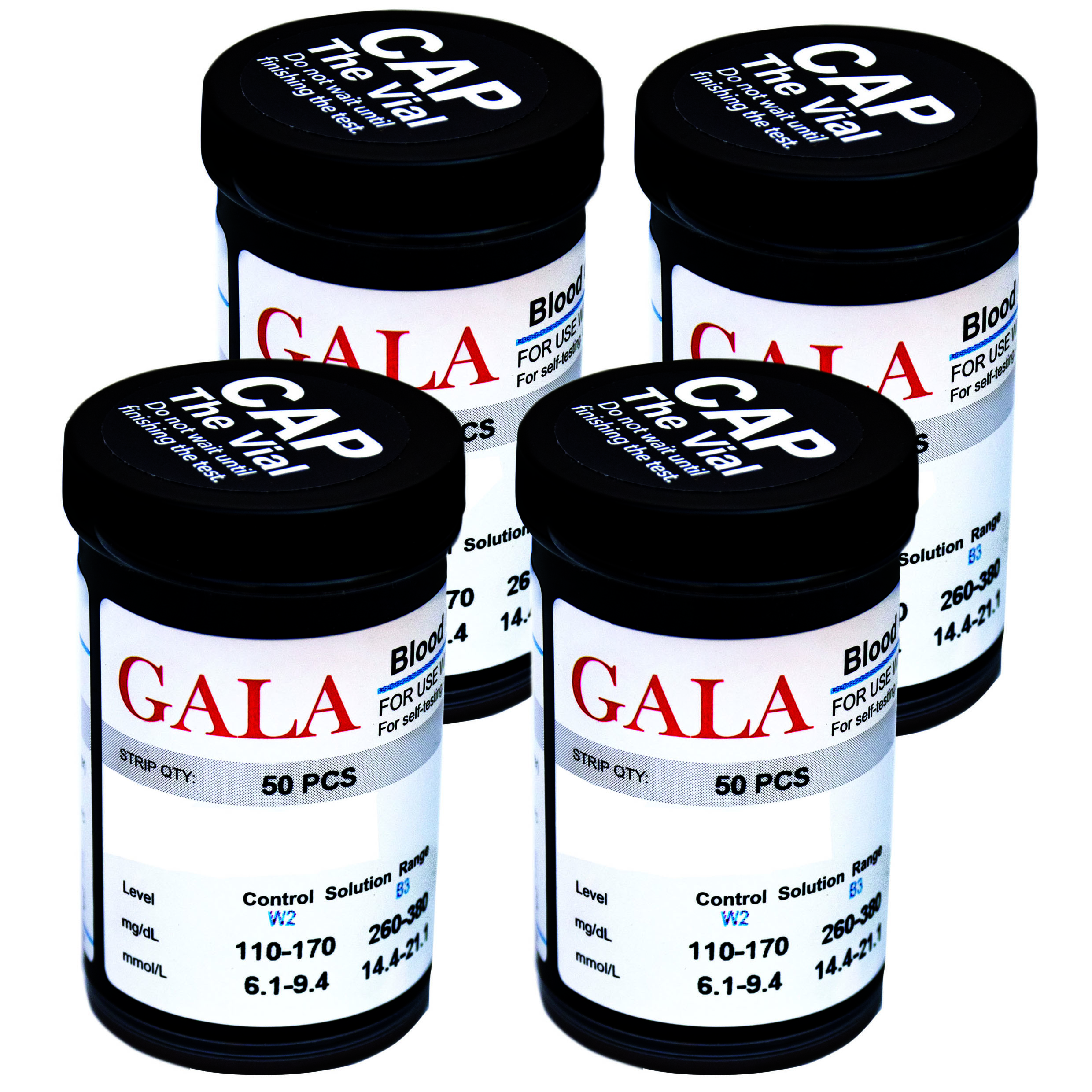 نوارتست قندخون گالا مدل OK-2AJ چهار بسته 50 عددی