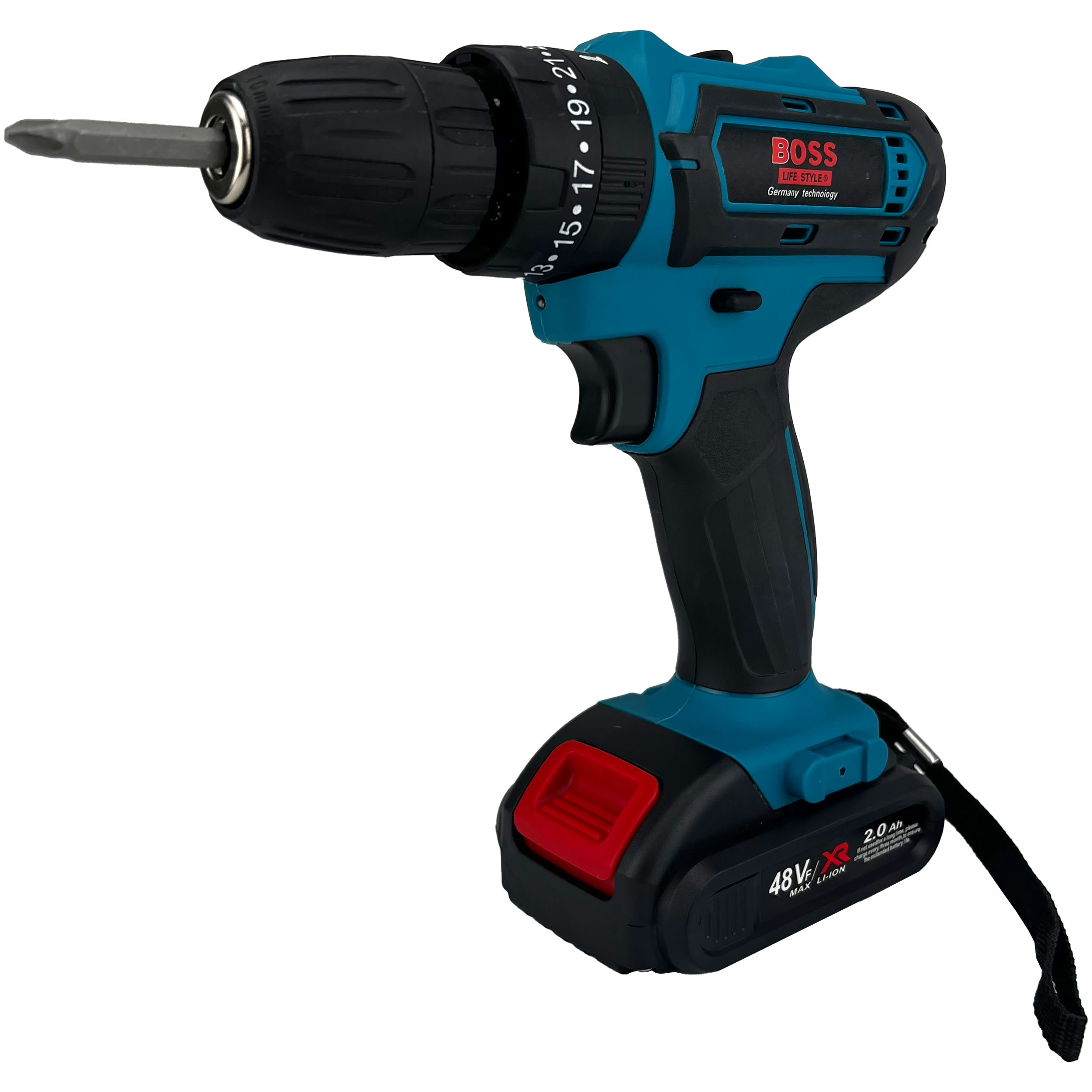 دریل چکشی شارژی باس مدل 48VF مجموعه 27 عددی