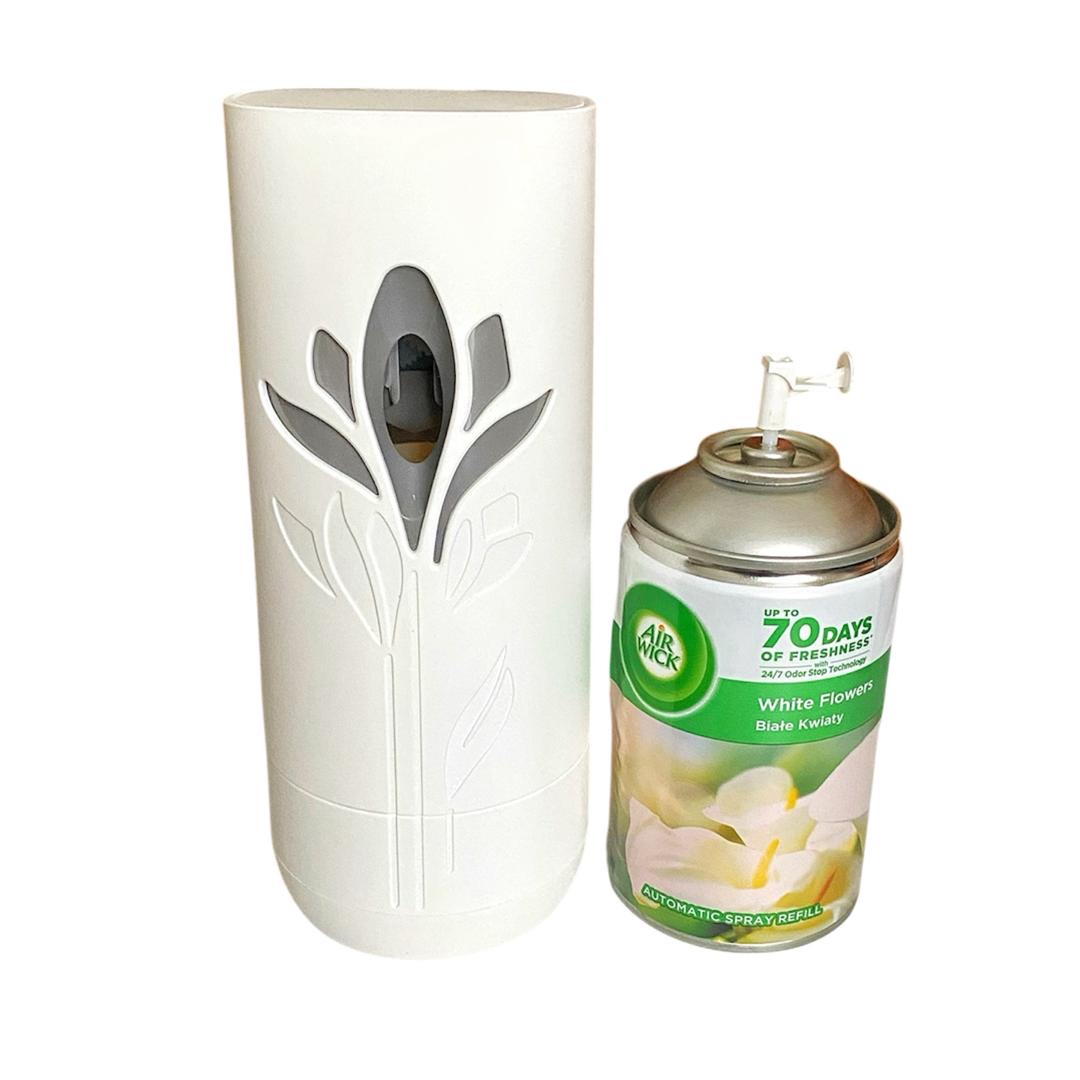 دستگاه خوشبو کننده هوا ایرویک مدل تایمر دار حجم 250 میلی لیتر به همراه اسپری White Flowers