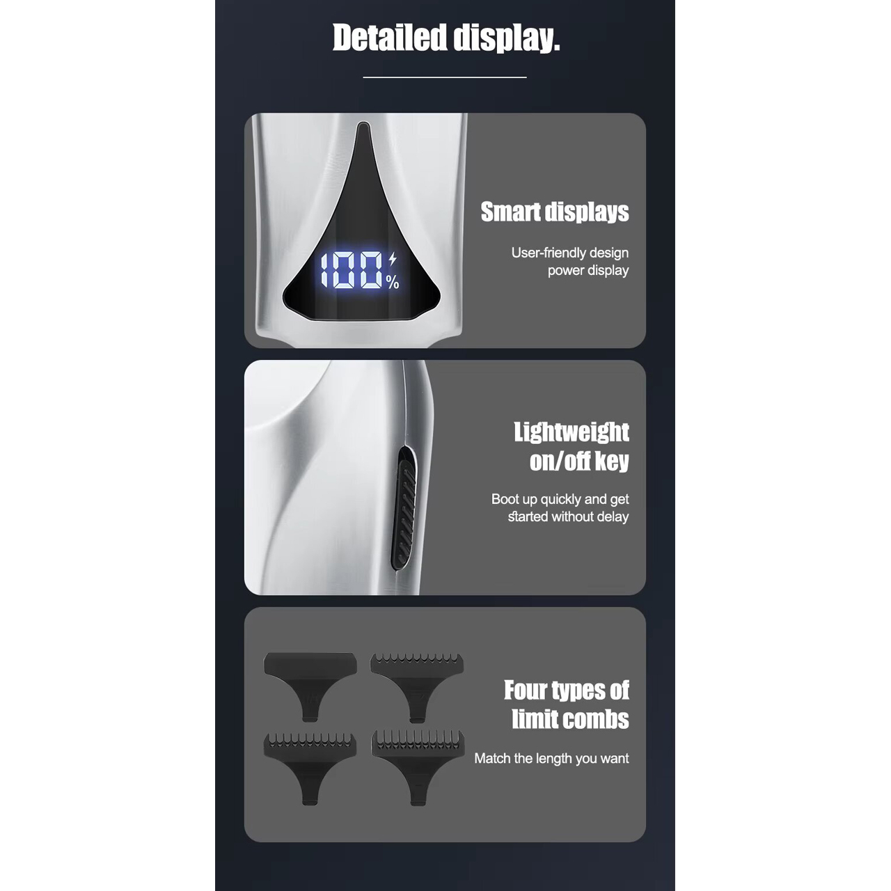 ماشین اصلاح موی سر و صورت شارژی دیناواری مدل 7500R/270m