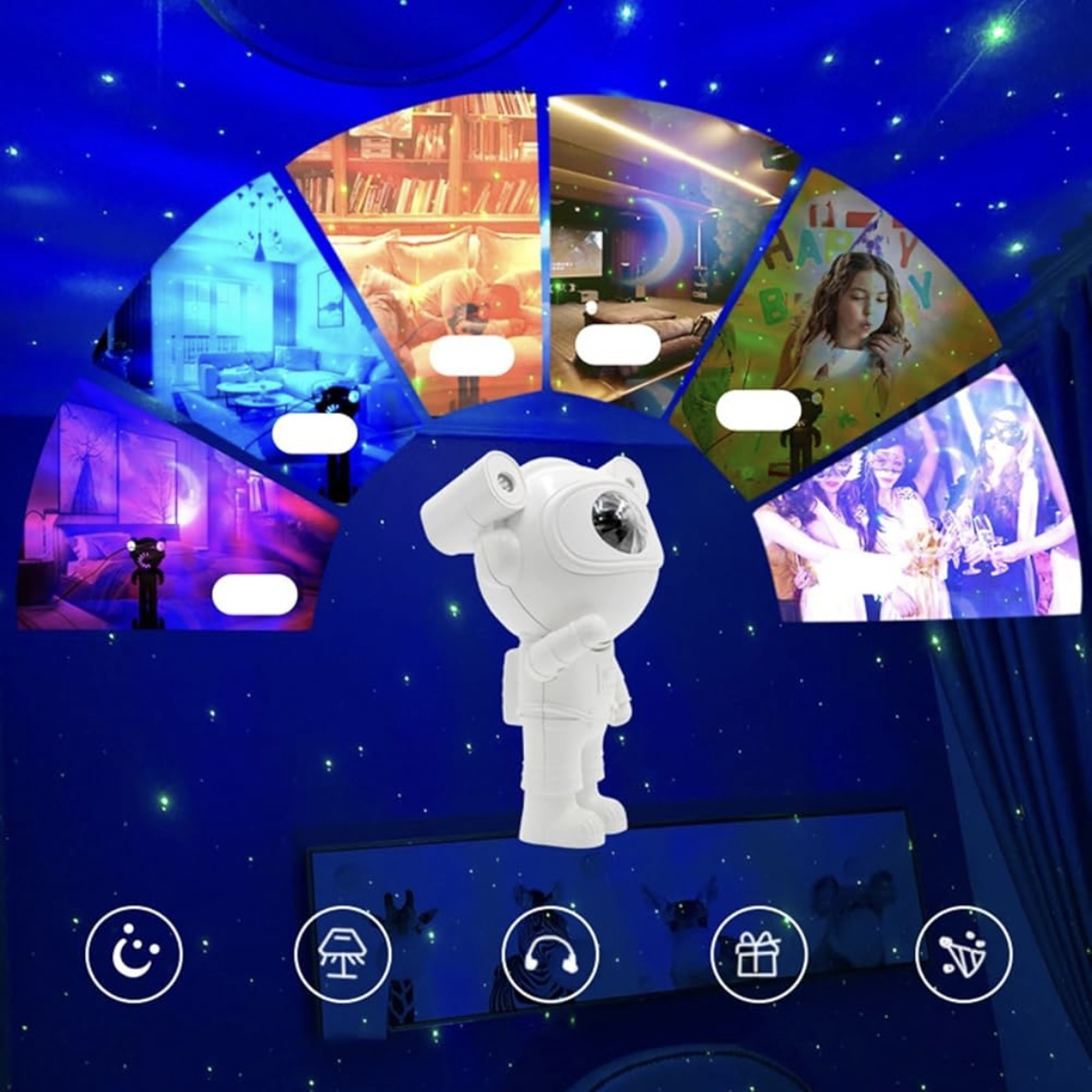 رقص نور مدل فضانور ایستاده طرح کهکشانی