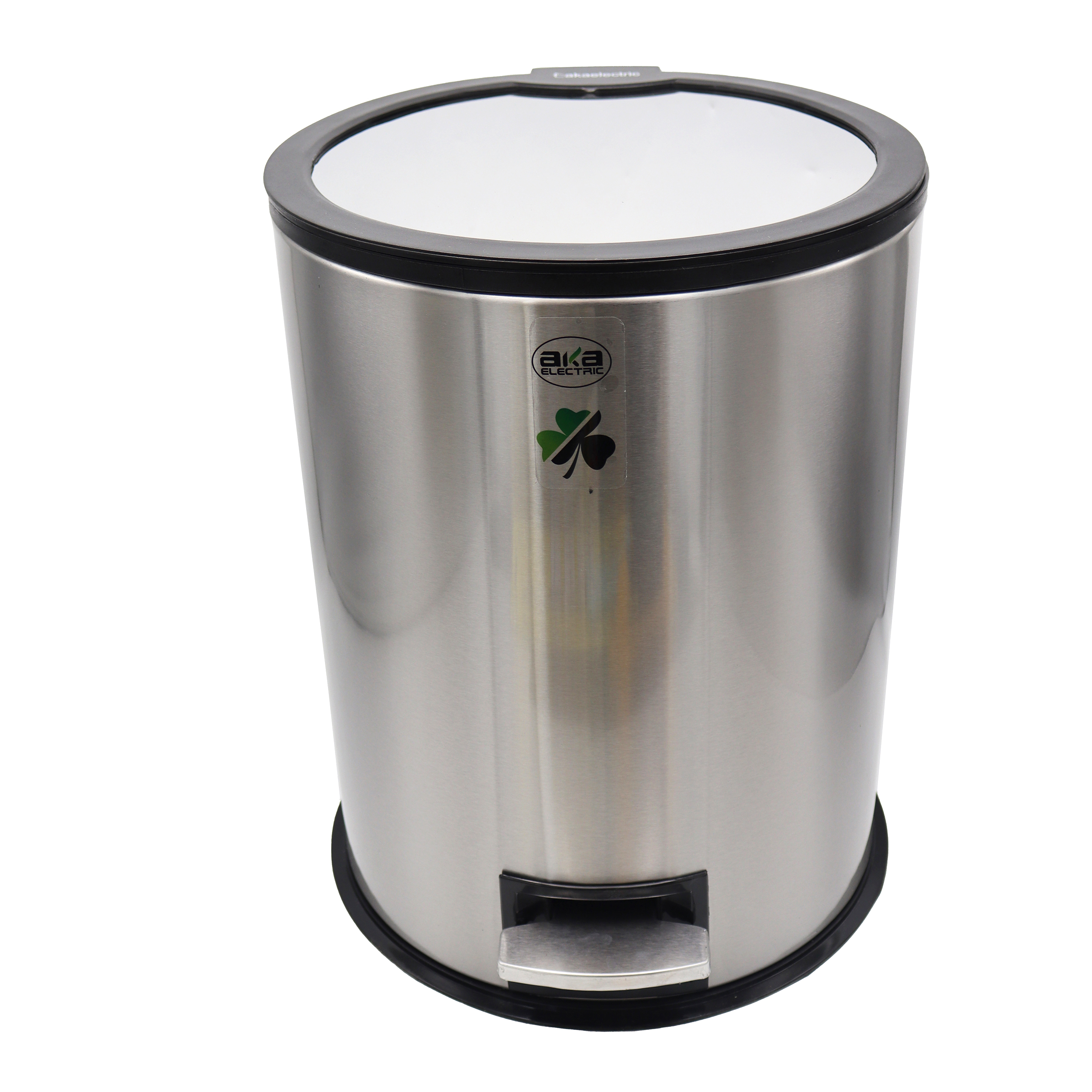 سطل زباله پدالی آکا الکتریک مدل آینه ای کد YP-ARAM BAND-015L ظرفیت 15 لیتری