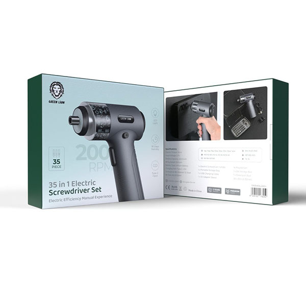 پیچ گوشتی شارژی گرین لاین مدل GN35IN1ELSDG