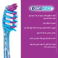 مسواک کانفیدنت مدل MIRACLE با برس متوسط بسته دوازده عددی