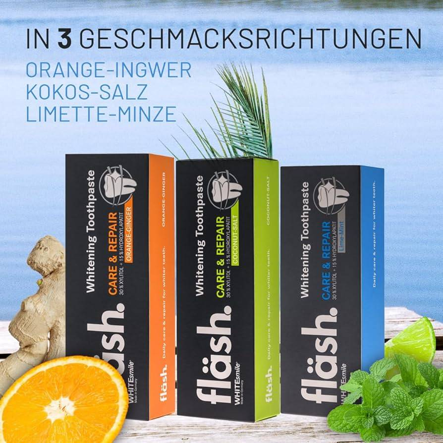 خمیر دندان وایت اسمایل مدل flash orange ginger حجم 75 میلی لیتر