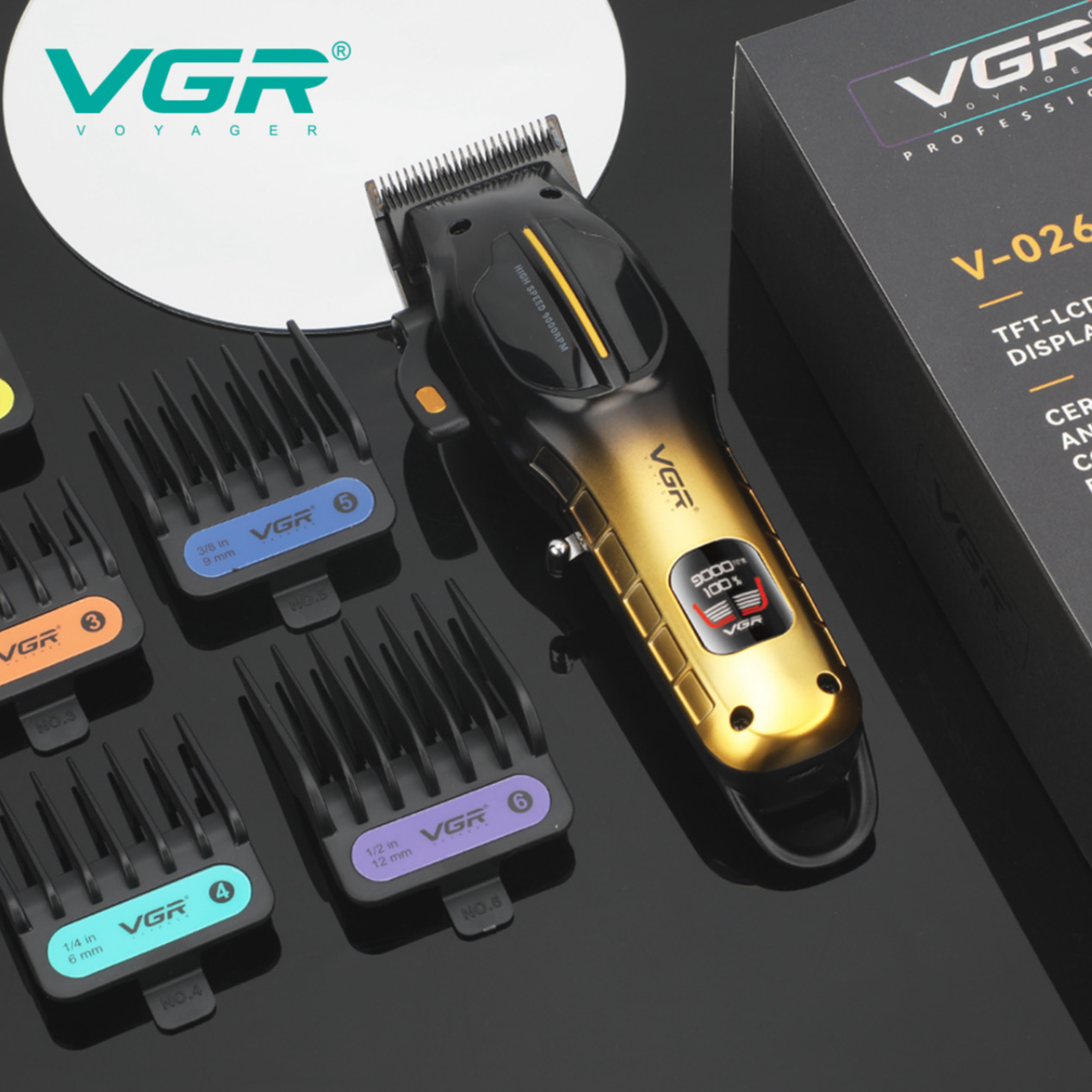 ماشین اصلاح موی سر و صورت شارژی وی جی ار مدل V-026