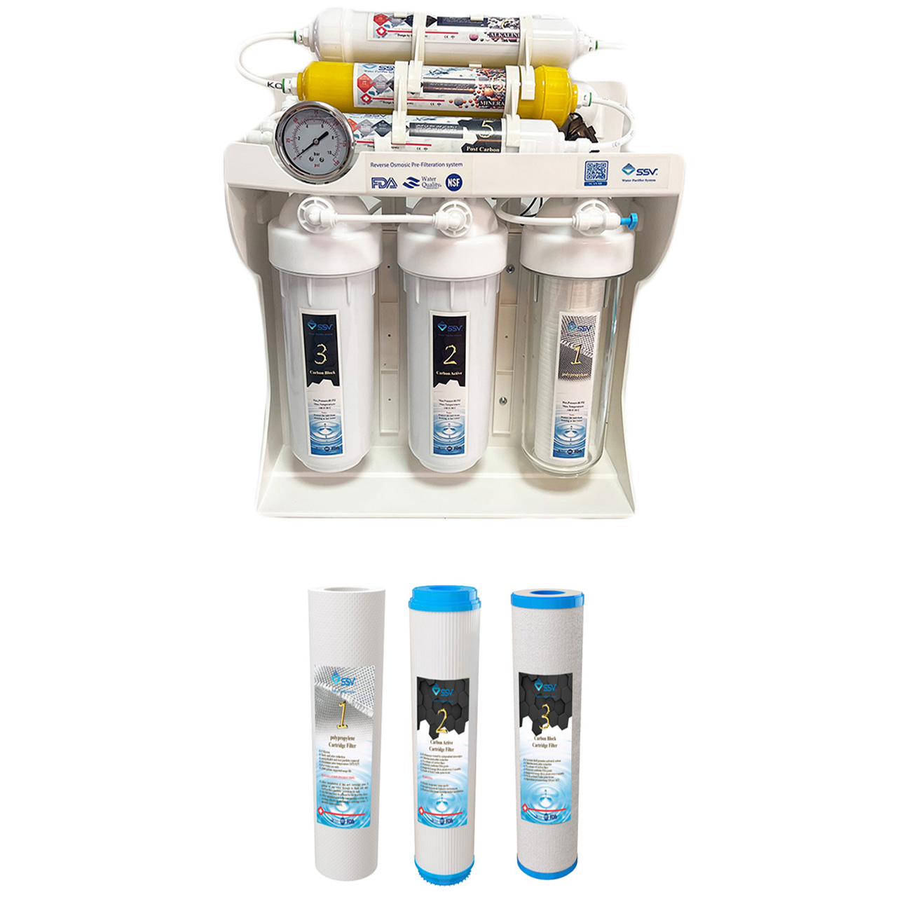 دستگاه تصفیه کننده آب اس اس وی مدل UltraPro  X1000 B + 3F به همراه فیلتر