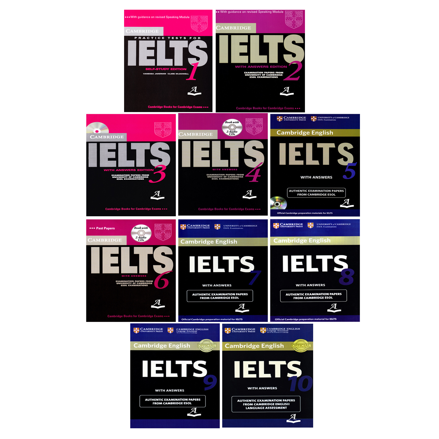 کتاب IELTS Cambridge اثر جمعی از نویسندگان انتشارات آرماندیس جلد 1 تا 10