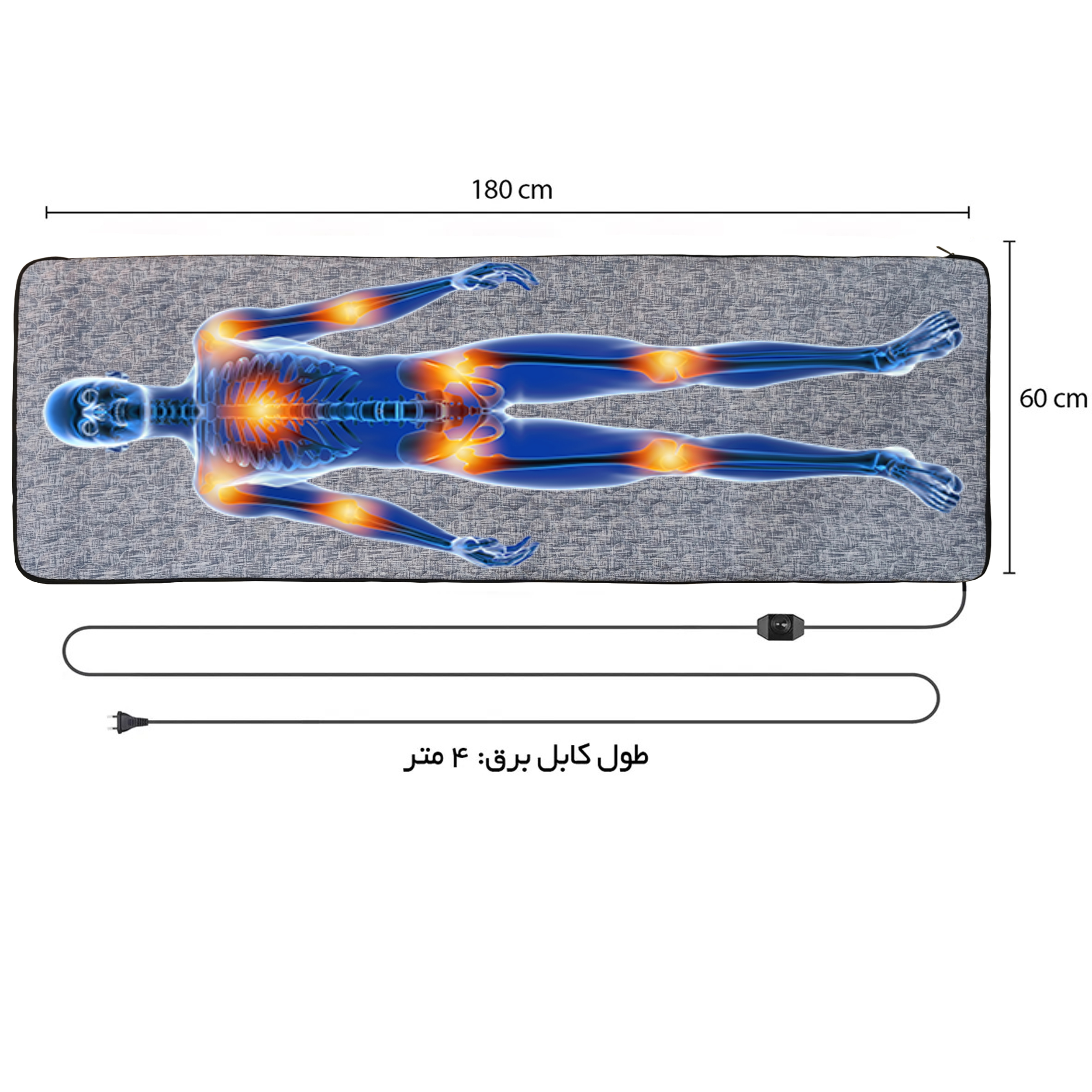 تشک برقی مدل relax سایز 180×60×1 سانتی‌متر