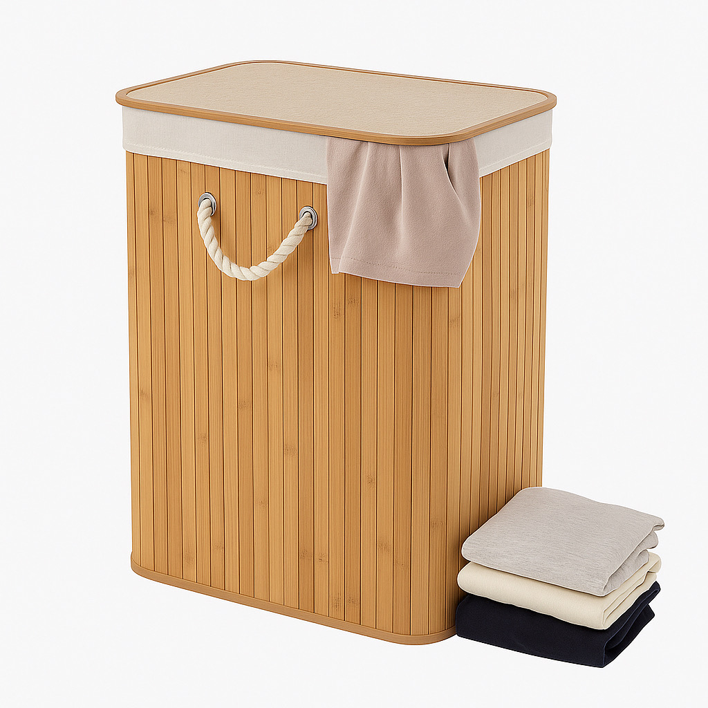 سبد رخت چرک مدل تاشو مربعی