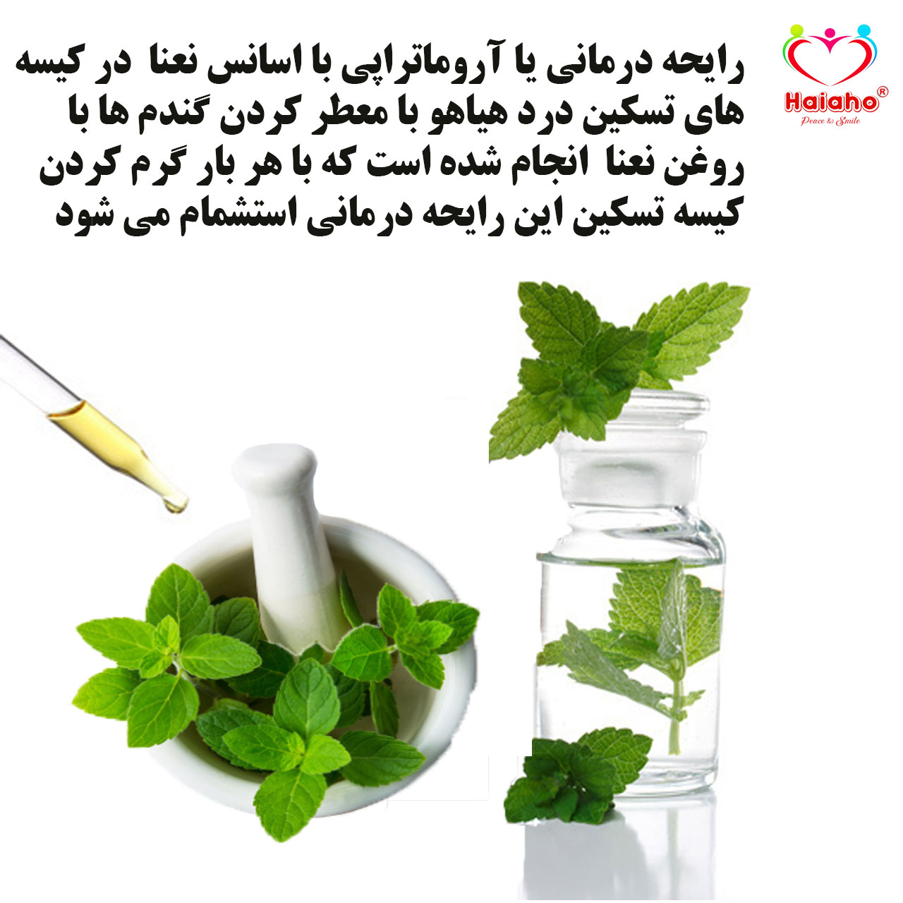 کیسه تسکین درد هیاهو مدل آروماتراپی اسانس نعنا کد Wheat-30x30-6