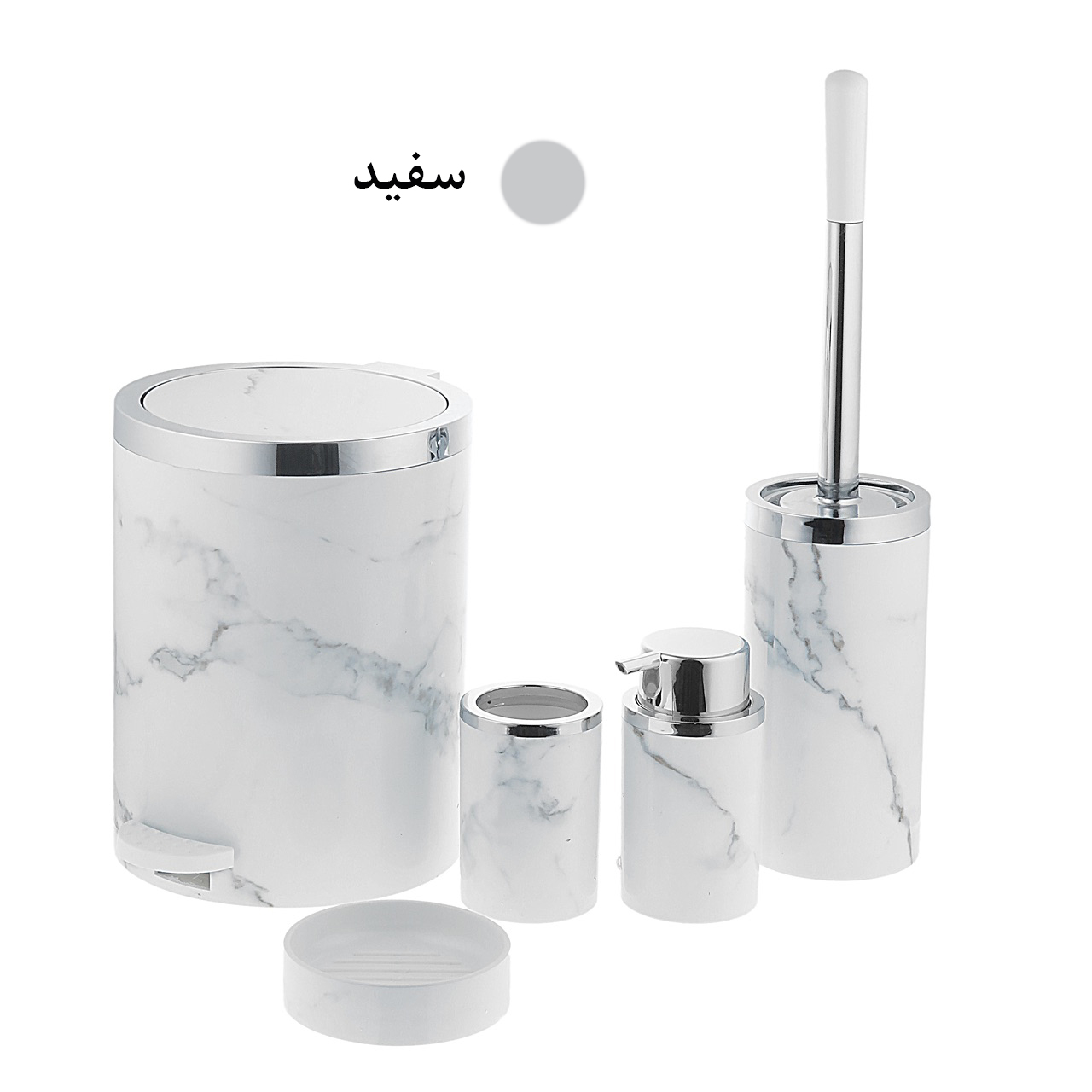 ست سرویس بهداشتی 5 پارچه هارمونی مدل بتن کد WH