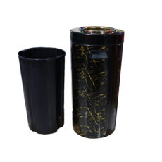 سطل زباله بهازکالا مدل استوانه طرح ماربل کد YP-45L