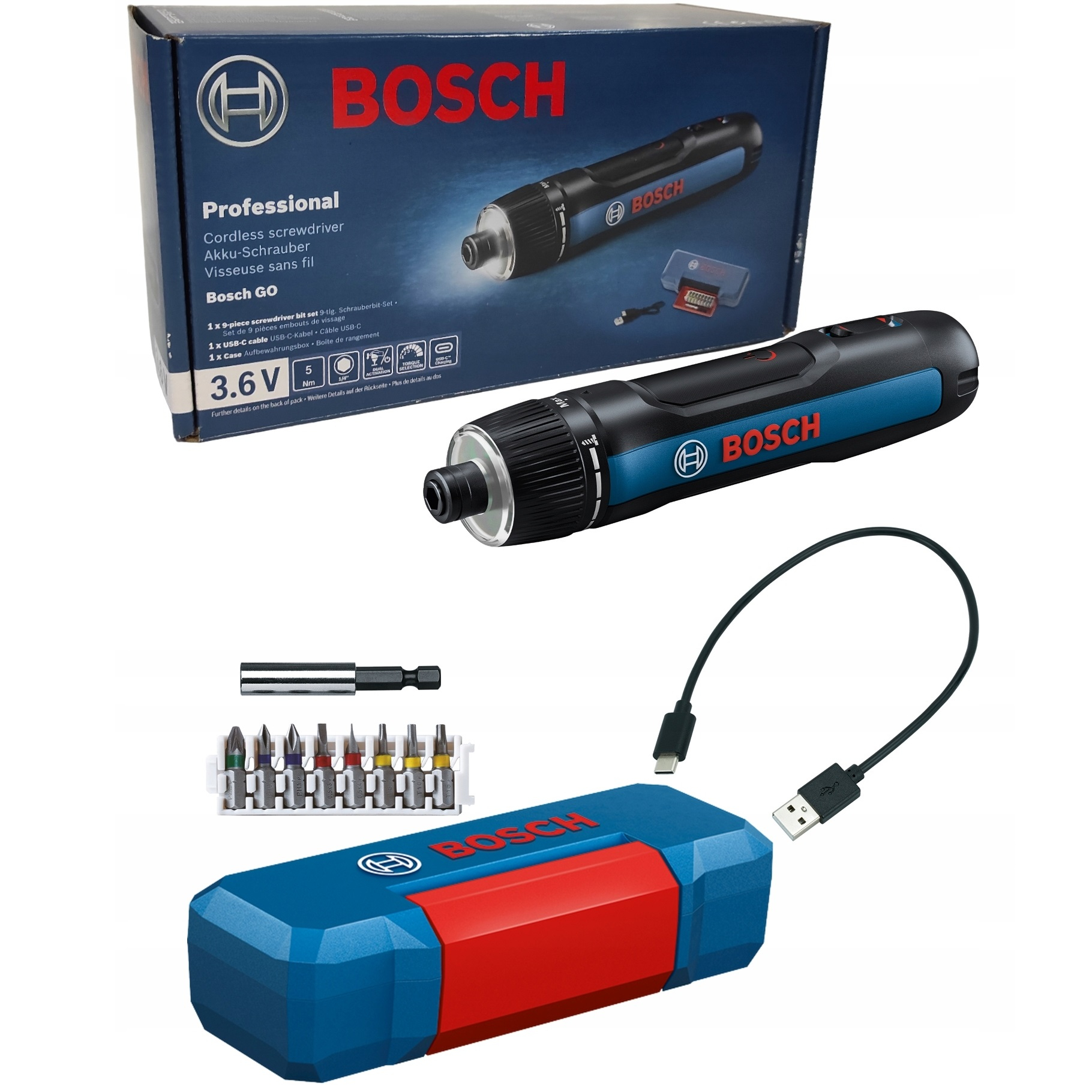 پیچ گوشتی شارژی 3.6 ولت بوش مدل GO (GEN-3)