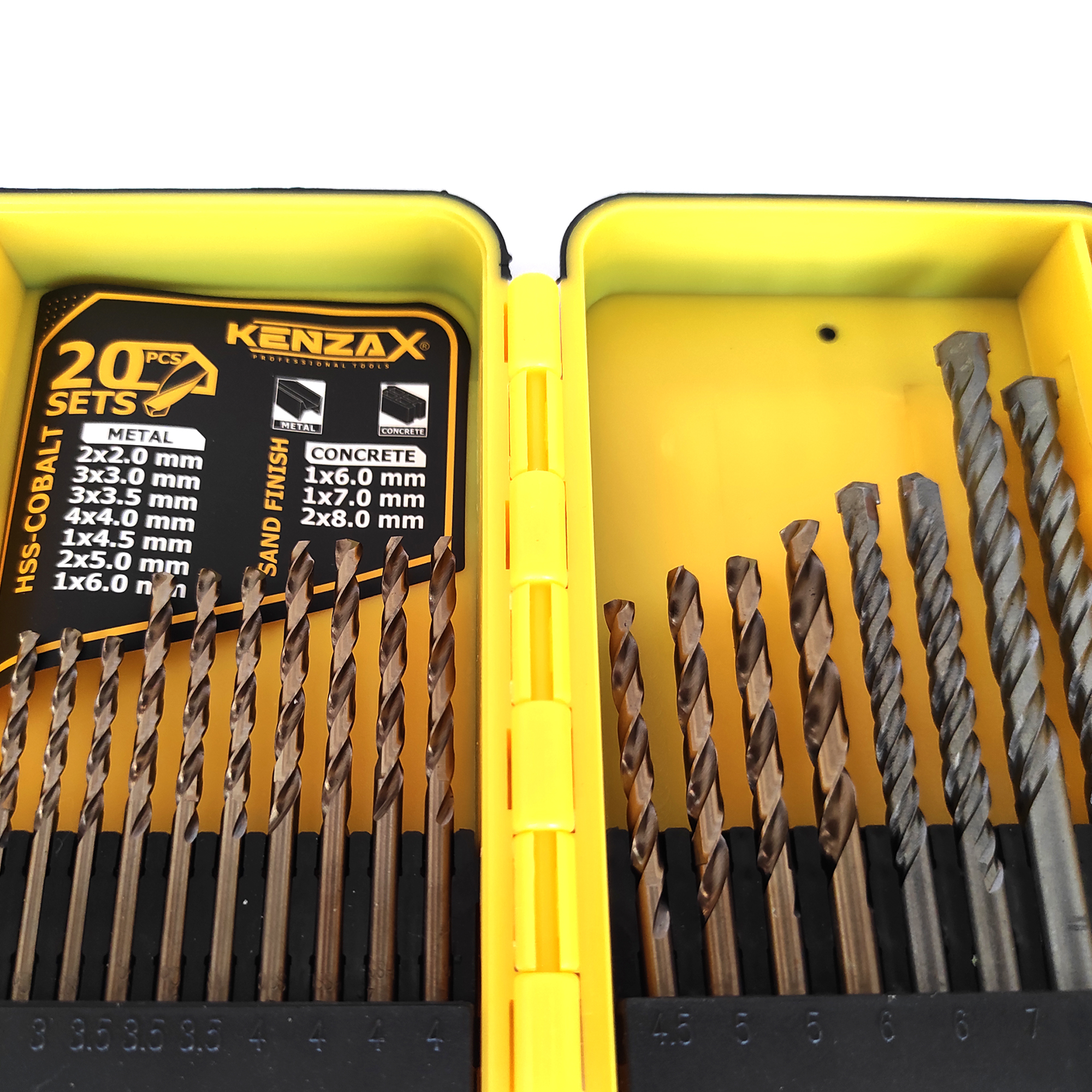مته فلز و الماسه کنزاکس مدل KDB-120 مجموعه 20 عددی