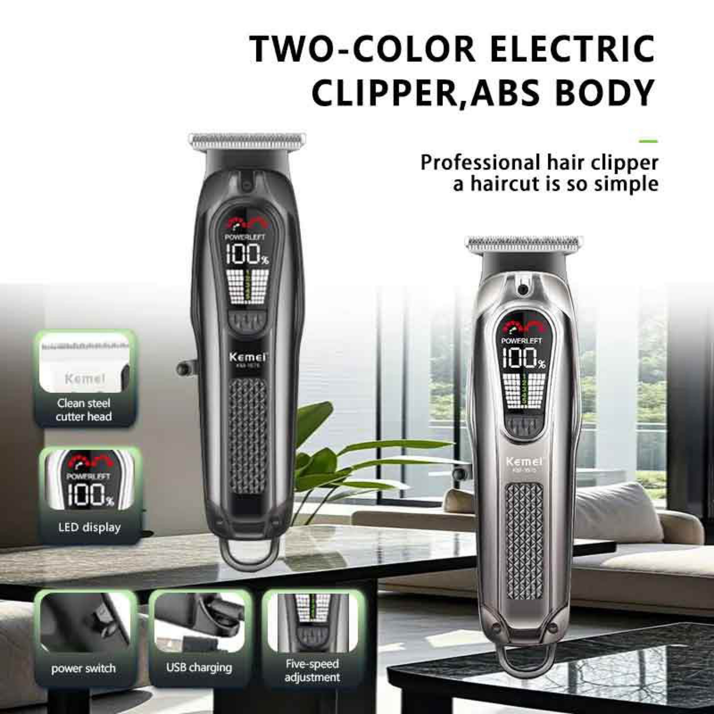 ماشین اصلاح موی سر و صورت شارژی کیمی مدل KM-1675