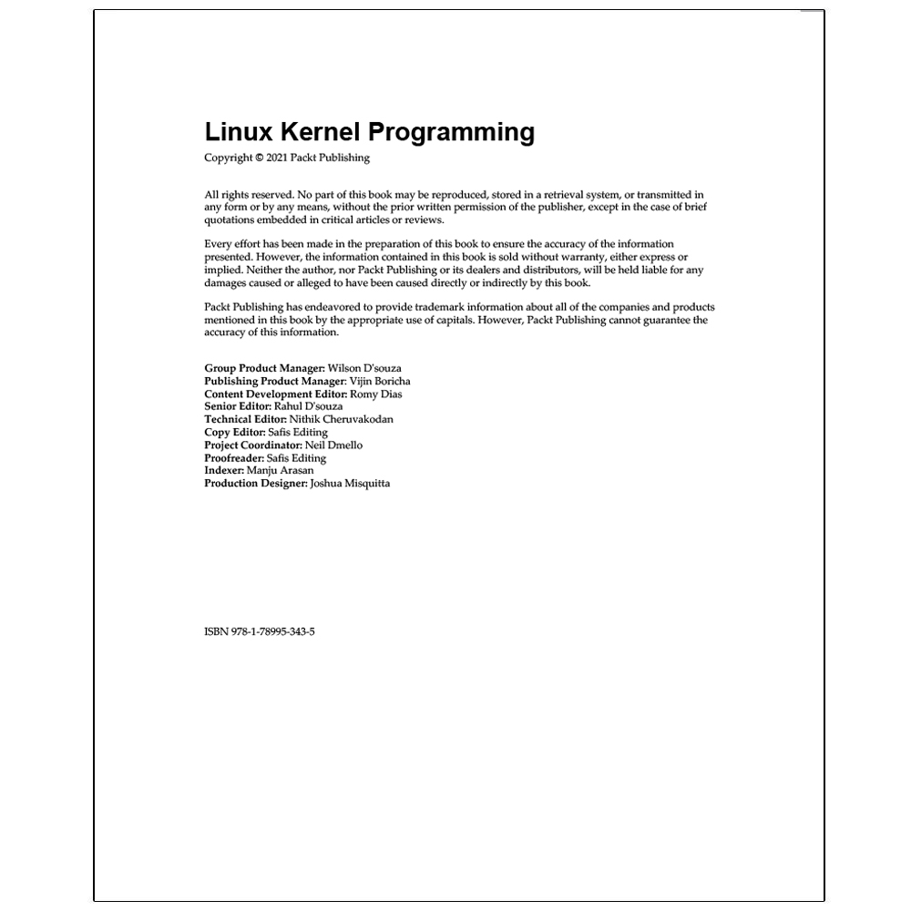 کتاب  Linux  Kernel  Programming اثر Kaiwan  N  Billimoria انتشارات رایان کاویان