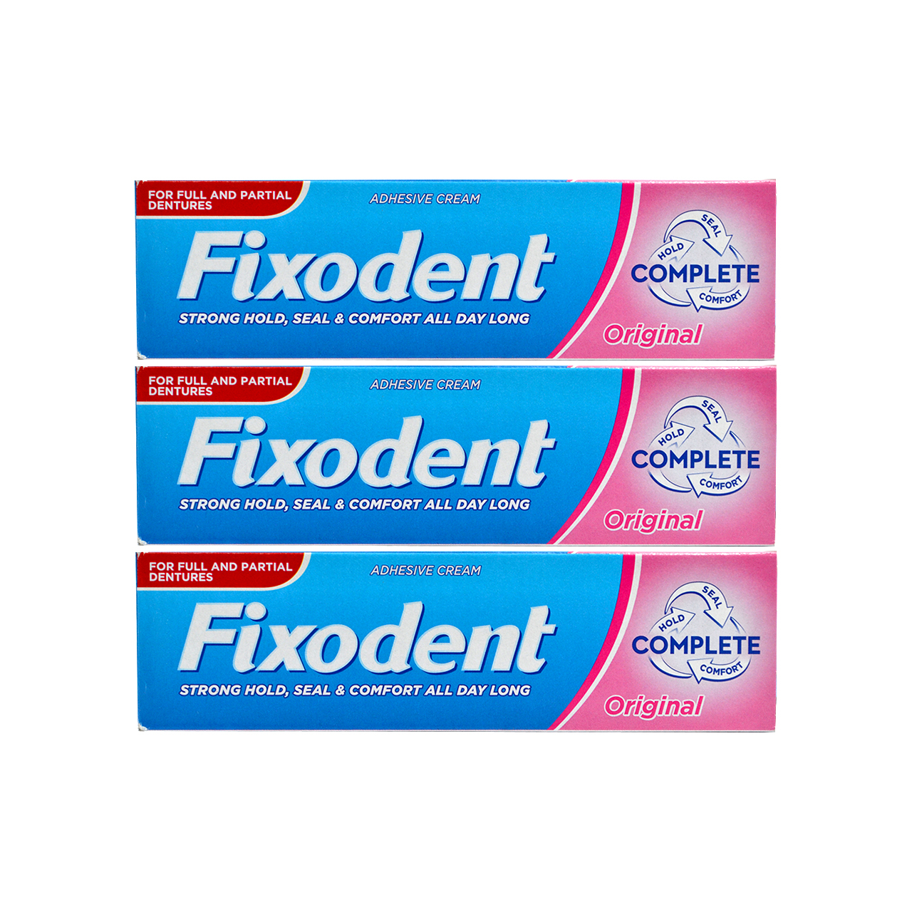 چسب دندان مصنوعی فیکسودنت مدل Original وزن 40 گرم مجموعه 3 عددی
