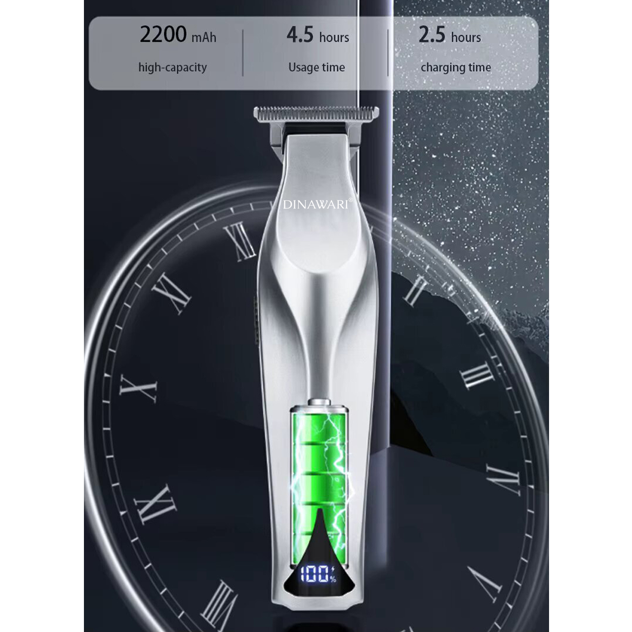 ماشین اصلاح موی سر و صورت شارژی دیناواری مدل 7500R/270m