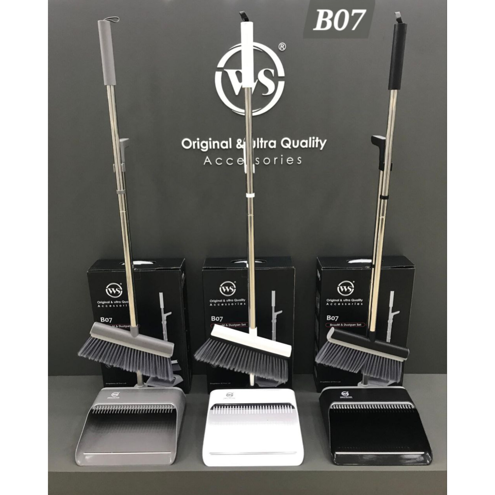 ست جارو و خاک انداز دبلیو اِس مدل شانه دار کد 07