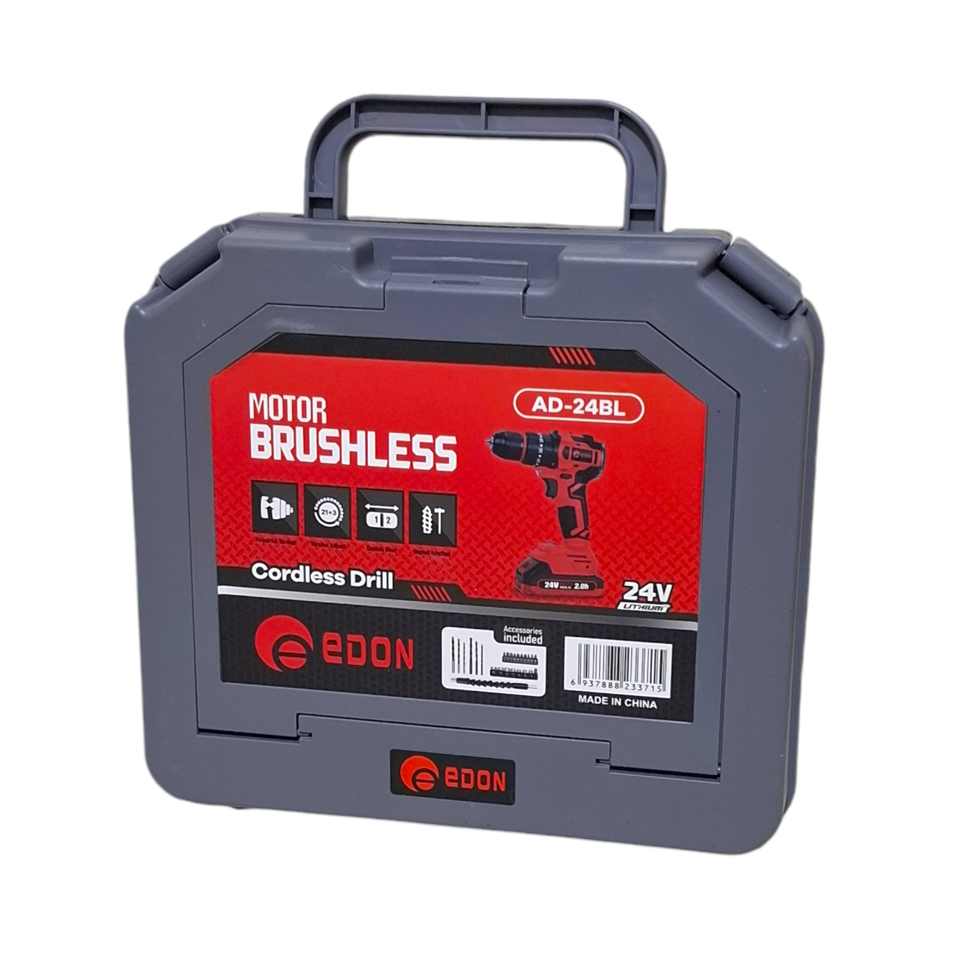 دریل پیچ گوشتی شارژی چکشی ادون مدل AD-24BL
