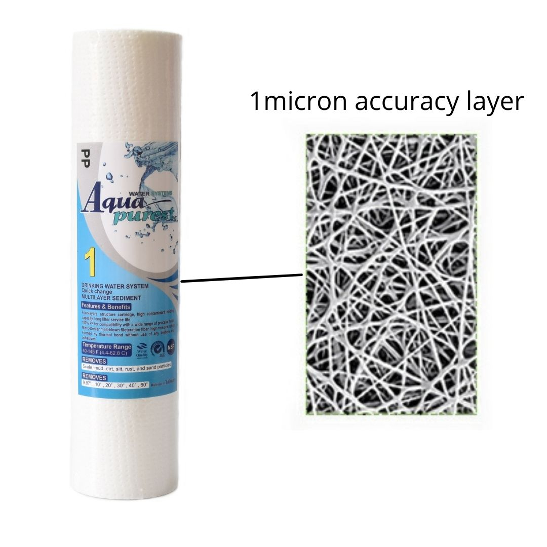 فیلتر دستگاه تصفیه آب آکوا پیورست مدل RO- NEW 09 مجموعه 8 عددی به همراه فیلتر تصفیه آب مدل ممبران