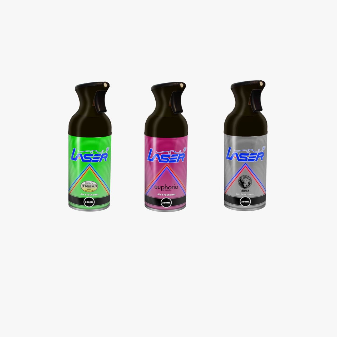اسپری خوشبوکننده هوا لیزر مدل 019 حجم 260 میلی لیتر مجموعه 3 عددی