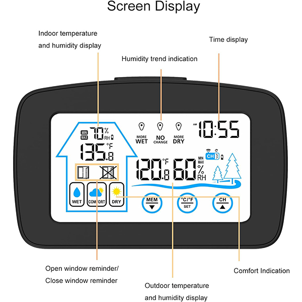 دماسنج محیطی مدل JeejE-J-AC42Black